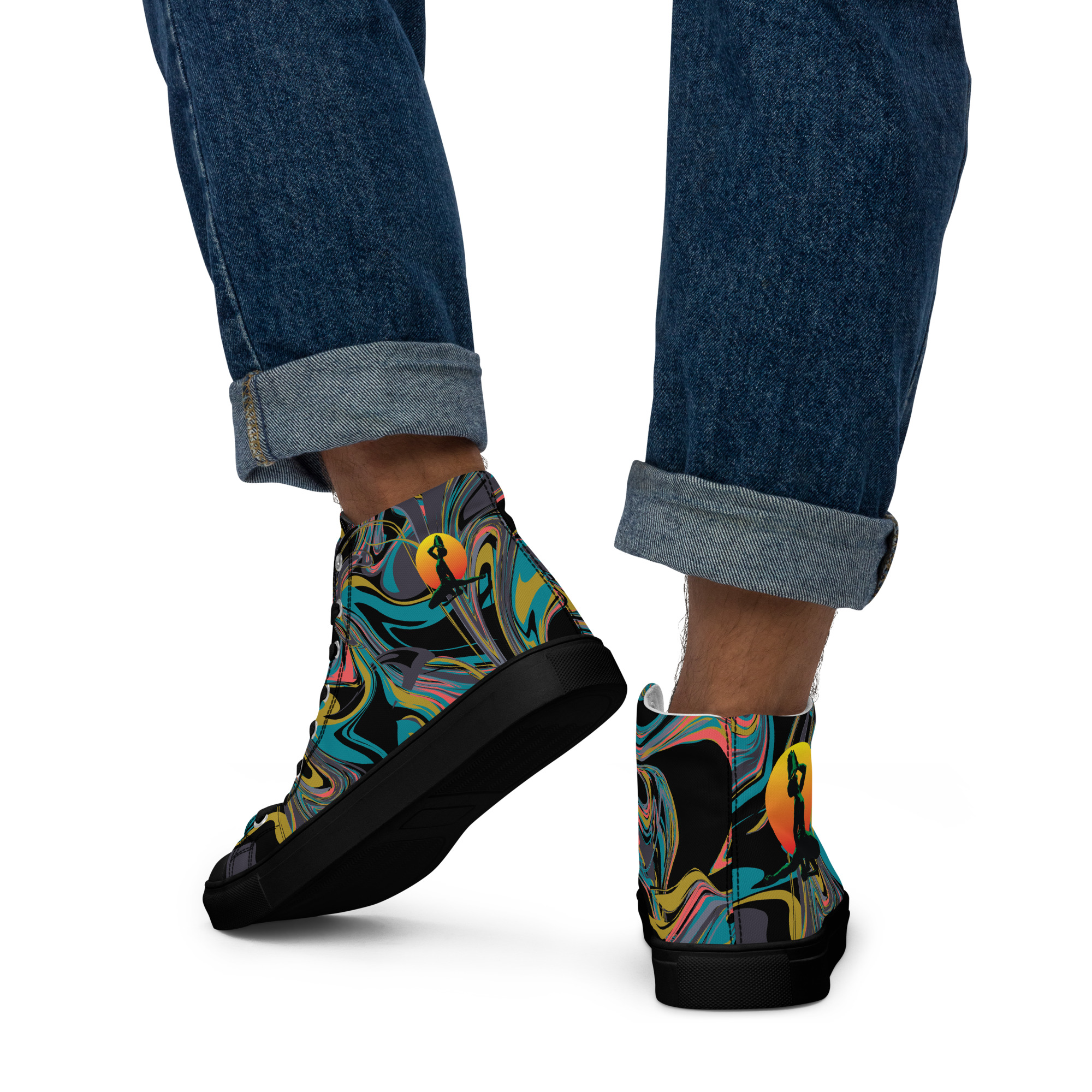 Men’s high top canvas shoes Neg Mason - Image 9