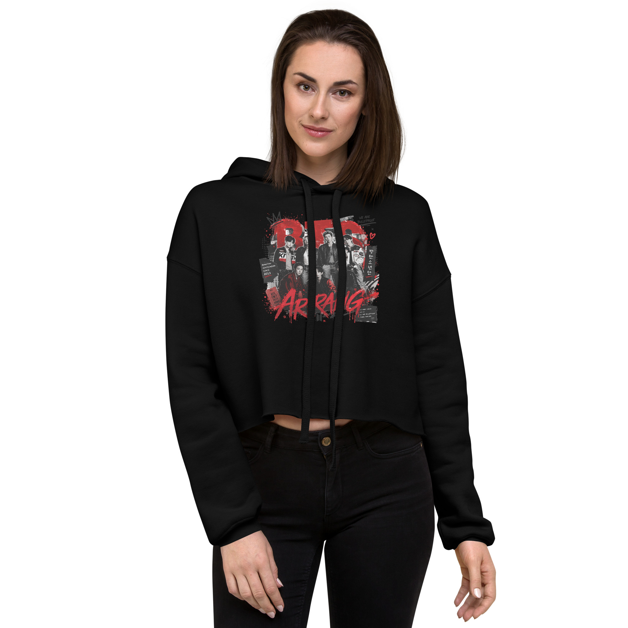 BTS Arirang Women's Crop Hoodie - Image 3