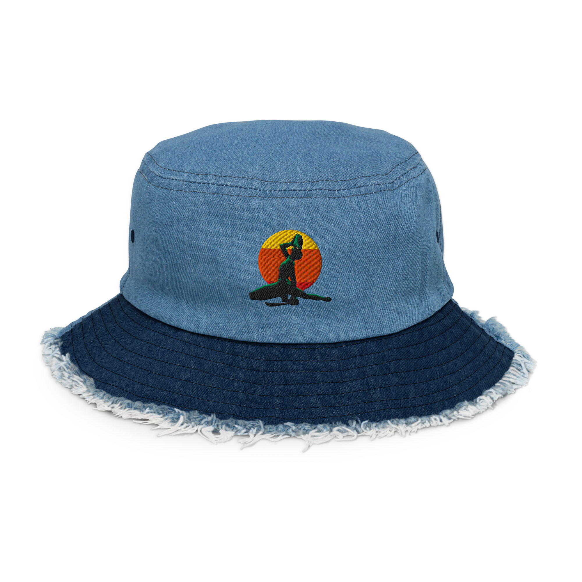 Distressed denim bucket hat - Image 5