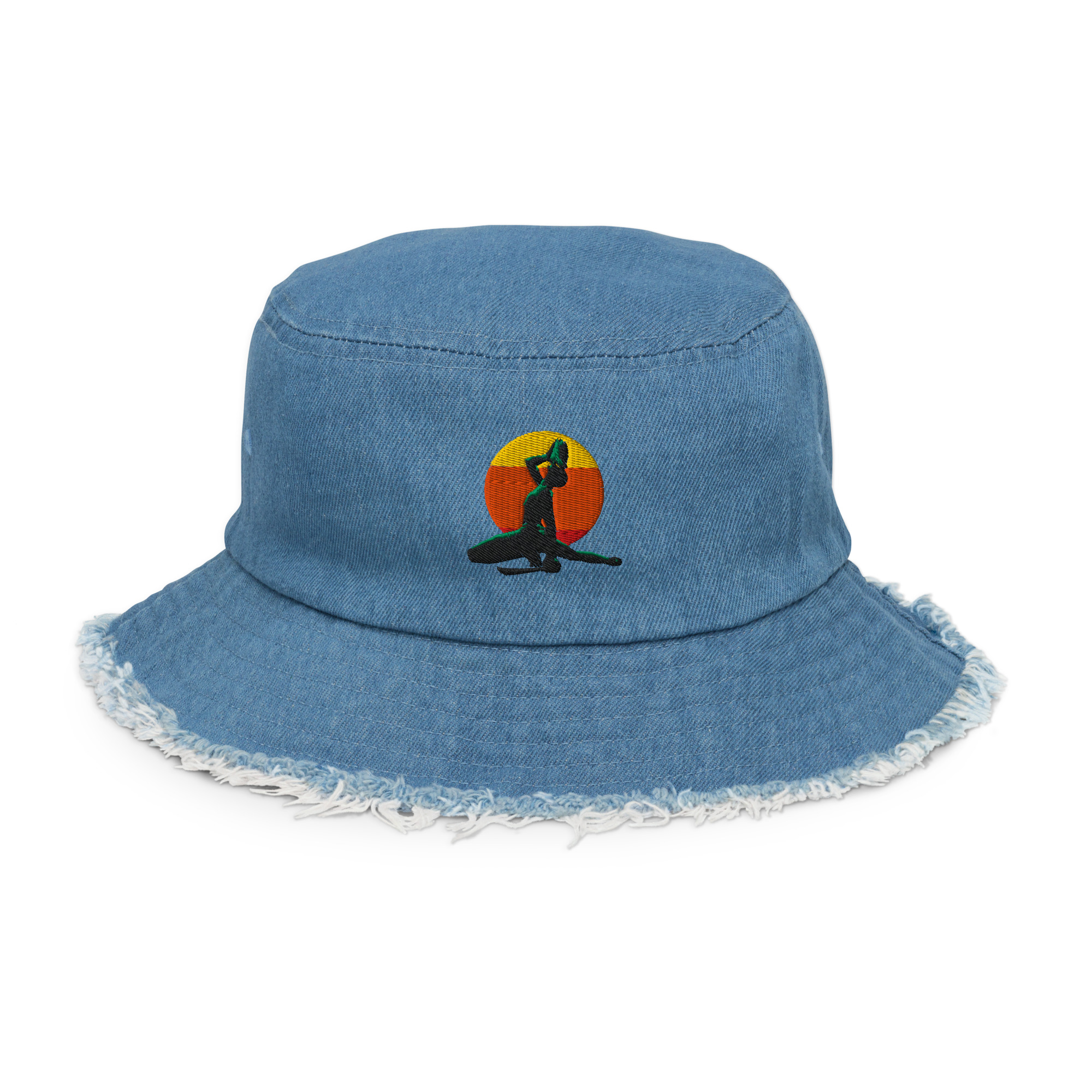 Distressed denim bucket hat - Image 6